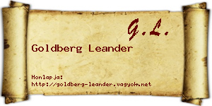 Goldberg Leander névjegykártya